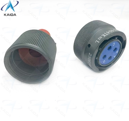 ποιότητας  Secure and Durable Circular Electrical Connector -55C To 125C for Industrial Applications,Y50EX-1404TK02L  ,Y50EX Series Plug with Straight Cable Clamp,Olive Drab Anodized εργοστάσιο