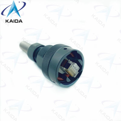 RJ45 USB κυκλικοί συνδετήρες Spring Backshell Network Port Connector Μαύρο ανωτισμένο