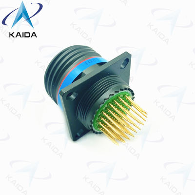 MIL-DTL-38999 Σειρά ΙΙΙ Μακρύς κώλος PCB Ελαιόλαδο πράσινο Καδμικό Κέλυφος D38999/20WE35PLN.8D σειρά