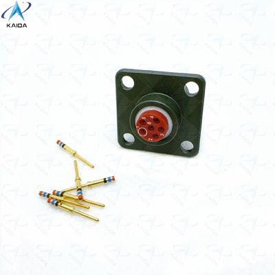 7.5 Amp Copper Alloy Crimp Mount Receptacle Χρυσό επιχρυσωμένο θερμοπλαστικό.MS27508E8B35P.Receptacle τοποθέτησης κιβώτιο.JTP02