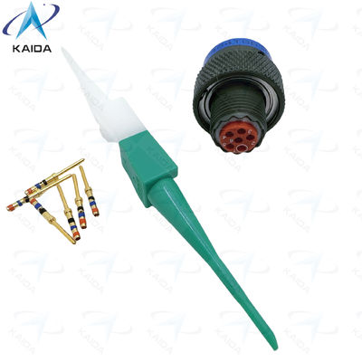 MIL-DTL-38999 Σειρά ΙΙ Ελαιόπικος πράσινος χάλκινος κράμας στρατιωτική πρίζα επαφής με θερμοπλαστικό μονωτήρα MS27484T08B35P JTG06