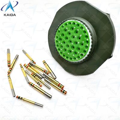Τύπος επικοινωνίας CRIMP MIL-DTL-38999 Σειρά I Για εφαρμογές ονομαστικής τάσης 500V JY27468T25B43SN Ελαιόχρυσο δέκτη καδμίου Jam Nut