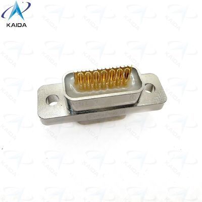 MDM-15PSP Micro-D Metal Shell Nickel Finish για μακροχρόνιες επιδόσεις.Σύνδεσμοι χρυσού πλάκας από κράμα χαλκού συμμορφώνονται με το MIL-DTL-83513 MDM-15PSP