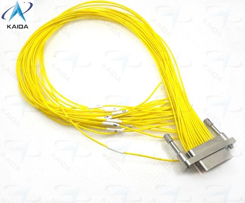 25 Επικοινωνία Micro-D Metal Shell Υλικό αλουμινίου για βιομηχανικό μικροορθογώνιο ηλεκτρικό σύνδεσμο CDbA-31TY 1.27mm Διαχωρισμός επαφής CDBA-25TY+30CM