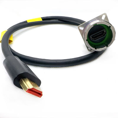 YW3 20E06S-K Συνδετήρας HDMI από ανοξείδωτο χάλυβα παθητικοποιημένο για επαγγελματικές εφαρμογές. Σειρά D38999 με HDMI. Διασύνδεση Πολυμέσων Υψηλής Ευκρίνειας
