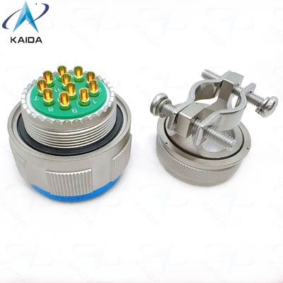 Σειρά MIL-DTL-38999 Ⅲ 11 Επαφές Τύπου Επαφής με Συγκόλληση για Ακραίες Συνθήκες και Απαιτητικά Περιβάλλοντα. D38999/26FF11PN-H +M85049/38-19N.8D5&TV06 Series. Ηλεκτρολυτικό Νικέλιο.