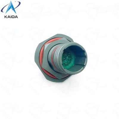 Ονομαστική ένταση ρεύματος 5 A MIL-DTL-38999 Σειρά Ⅲ Υποδοχή Jam Nut για βιομηχανικές και αεροδιαστημικές εφαρμογές. Ελαιόχρωμο Κάδμιο. TV07WCI11-35PA