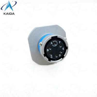 Συνδετήρας κυκλικός MIL DTL 26482 Σειράς 2, 6 επαφών. PT04A-10-6S-072. Γκρι επιμετάλλωση Ψευδαργύρου-Νικελίου. Υποδοχή σύνδεσης καλωδίου