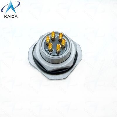 Συνδετήρας κυκλικός MIL DTL 26482 Σειράς 2, 6 επαφών. PT04A-10-6S-072. Γκρι επιμετάλλωση Ψευδαργύρου-Νικελίου. Υποδοχή σύνδεσης καλωδίου