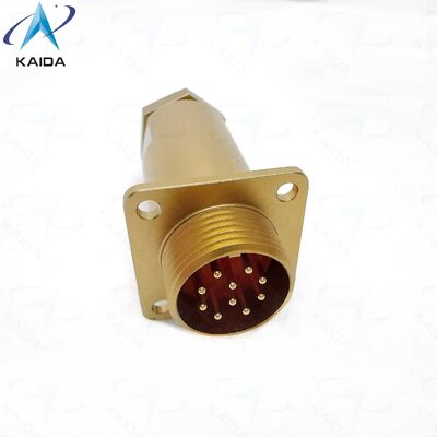 PC Series Ρωσικό Πρότυπο Συνδετήρας PC-10ZJ 10 Επαφές Τετράγωνο Φλάντζα Υποδοχή. Κράμα Αλουμινίου, Επιχρωμιωμένο Φινίρισμα. PC-10ZB.