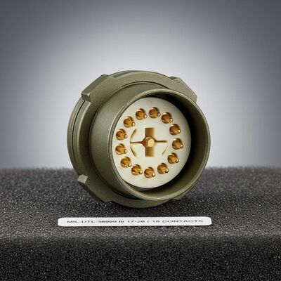 18 Αριθμός επαφών MIL-DTL-38999 Σειράς III Κύκλιος συνδετήρας προσφέροντας Εισαγωγή 17-26 για ασφαλείς συνδέσεις