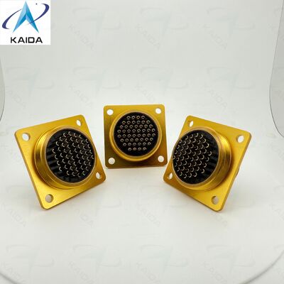 Bayonet Coupling PC-50Z PC Series Russian Standard Connector.Anodized Yellow Plating.50 Pins.