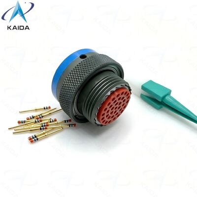 31 Pins MIL DTL 38999 Series Ⅱ Ηλεκτρικός Σύνδεσμος .MS27484T14B35P.Ευθύ Φις.MS27484T14B35P.Ελαιοπράσινο Κάδμιο